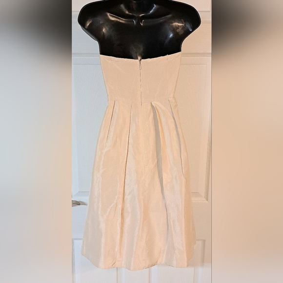J. Crew Light Tan Strapless Silk Dress - Picture 5 of 7
